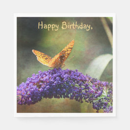 Schmetterling im Butterfly Bush Serviette