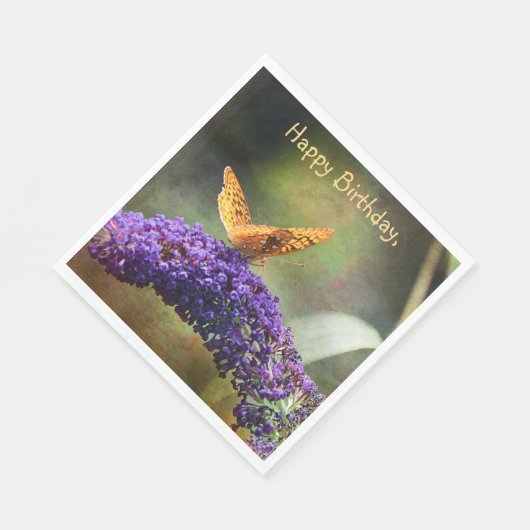 Schmetterling im Butterfly Bush Serviette (Ecke)
