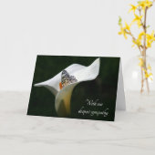Schmetterling im Calla Lily Beileid Karte (Gelbe Blume)