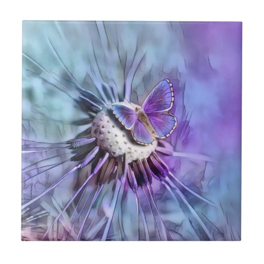 Schmetterling im Frühling Fliese (Vorderseite)