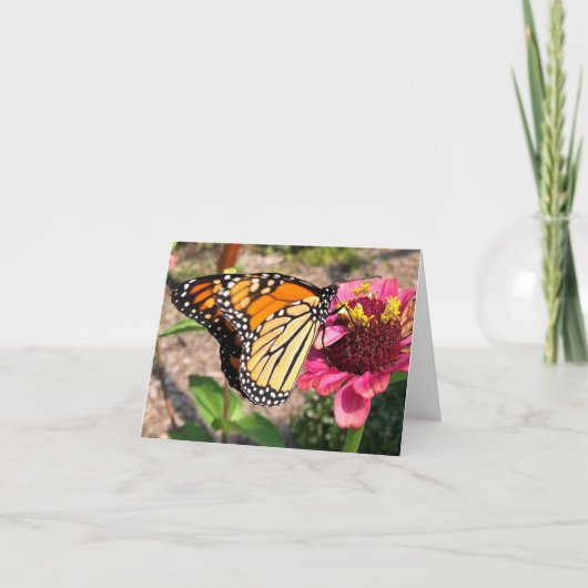 Schmetterling im Garten Dankeskarte (Vorderseite)