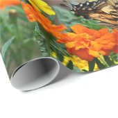 Schmetterling im Garten-Geschenk-Packpapier Geschenkpapier (Rolleneckpunkt)
