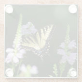 Schmetterling im Garten Glasuntersetzer (Rückseite)