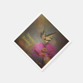 Schmetterling im Garten Serviette (Ecke)