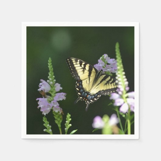 Schmetterling im Garten Serviette (Vorderseite)