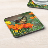 Schmetterling im Garten Untersetzer Set (Linke Seite)