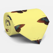 Schmetterling im gelben Hintergrund Krawatte (Gerollt)