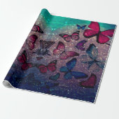 Schmetterling im Glitzer Geschenkpapier (Ungerollt)