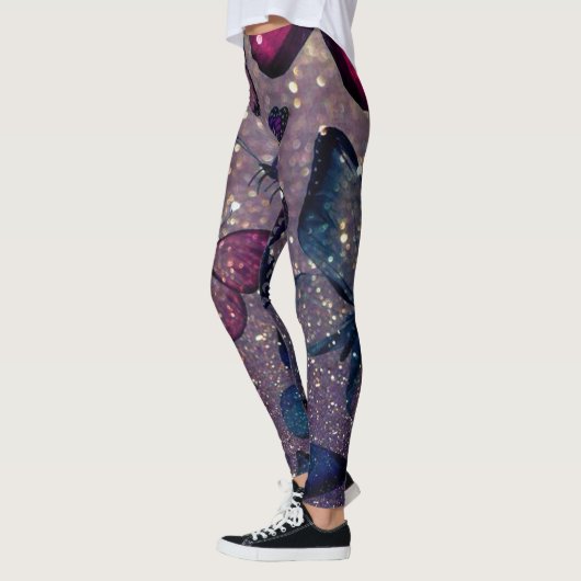 Schmetterling im Glitzer Leggings (Links)