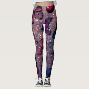 Schmetterling im Glitzer Leggings