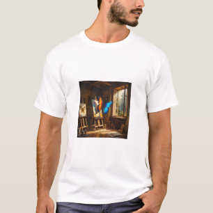 Schmetterling im Hausgemälde T-Shirt