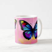 Schmetterling im hellen Hintergrund Kaffeetasse (VorderseiteRechts)