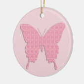 Schmetterling im Hintergrundbild - hellrosa Keramikornament (Links)