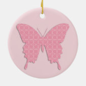 Schmetterling im Hintergrundbild - hellrosa Keramikornament (Hinten)