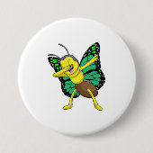 Schmetterling im Hip Hop-Dance-Labor Button (Vorderseite)