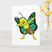 Schmetterling im Hip Hop-Dance-Labor Karte (Gelbe Blume)