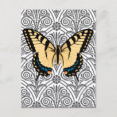 Schmetterling im Mittelpunkt Postkarte (Vorderseite)