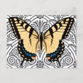 Schmetterling im Mittelpunkt Postkarte (Rückseite)