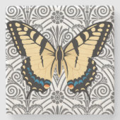 Schmetterling im Mittelpunkt Steinuntersetzer (Vorderseite)