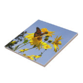 Schmetterling im Sky 2 Tile Trivet Fliese (Seite)