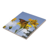 Schmetterling im Sky 3 Tile Trivet Fliese (Seite)