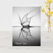 Schmetterling im Wasser plash Beileid Danke Karte (Gelbe Blume)