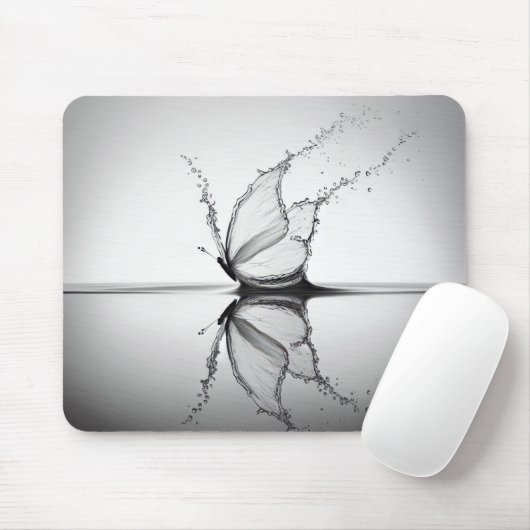 Schmetterling im Wasserschlamm Mousepad (Mit Mouse)