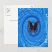 Schmetterling im Whirlpool, Postkarte (Vorne/Hinten)