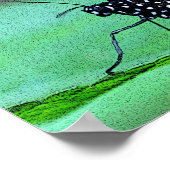 Schmetterling in Aqua Poster (Ecke)