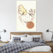 Schmetterling in Beige und Brown Leinwanddruck (Insitu (Schlafzimmer))