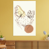 Schmetterling in Beige und Brown Leinwanddruck (Insitu (Wohnzimmer))