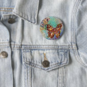 SCHMETTERLING IN BLAU GOLD FUNKELT BUTTON (Beispiel)