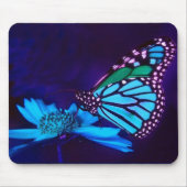 Schmetterling in blauem hellem Mousepad (Vorne)