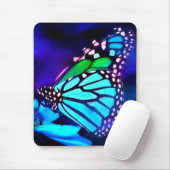 Schmetterling in blauem Licht Mousepad (Mit Mouse)