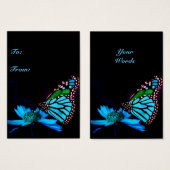 Schmetterling in blauem Licht - Vertikale Geschenk (Vorne & Hinten)