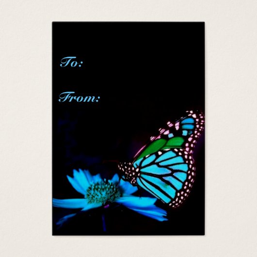 Schmetterling in blauem Licht - Vertikale Geschenk (Vorderseite)