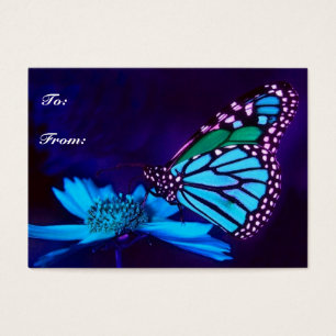 Schmetterling in Blue Light-Geschenkmarke