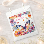Schmetterling in Blume Mädchendusche Geschenktütchen (Ausgeschnitten)