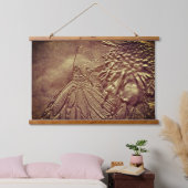 Schmetterling in brauner Natur Wandteppich Mit Holzrahmen (Schlafzimmer)