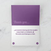 Schmetterling in den Blumen danken Ihnen zu Dankeskarte (Innenseite)