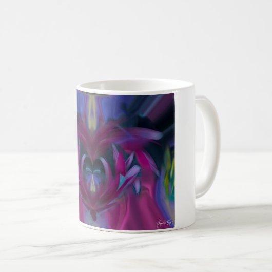 Schmetterling in den Cornblumen Nr. 3 Poster Kaffeetasse (VorderseiteRechts)