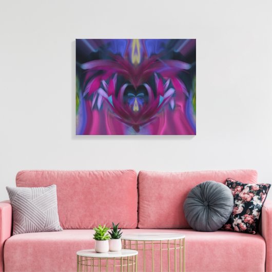 Schmetterling in den Cornblumen Nr. 3 Poster Leinwanddruck (Insitu (Wohnzimmer))