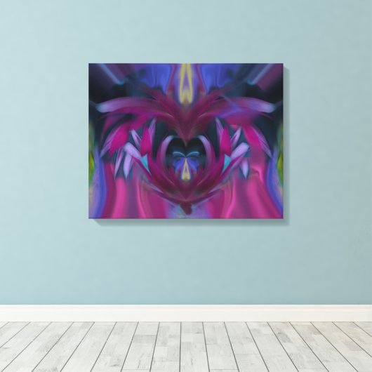 Schmetterling in den Cornblumen Nr. 3 Poster Leinwanddruck (Insitu (Holzboden))