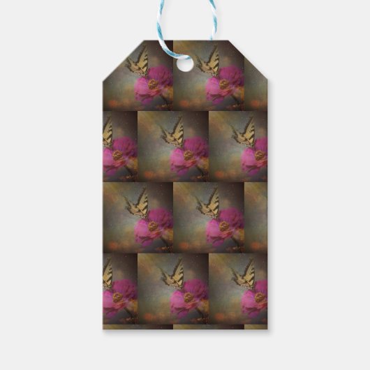 Schmetterling in den Gartentipps Geschenkanhänger (Vorderseite)