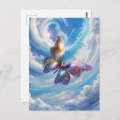 Schmetterling in den Wolken Postkarte (Vorne/Hinten)