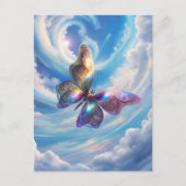 Schmetterling in den Wolken Postkarte (Vorderseite)