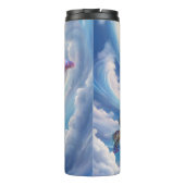 Schmetterling in den Wolken Thermosbecher (Rückseite)