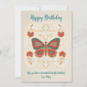 Schmetterling in der Abstrakten Schlacht Dankeskarte (Vorderseite)