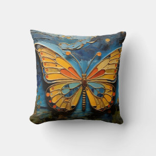 Schmetterling in der nächtlichen Himmelskarte #2 Kissen