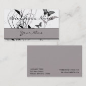 Schmetterling in der schwarzen und grauen visitenkarte (Vorne/Hinten)